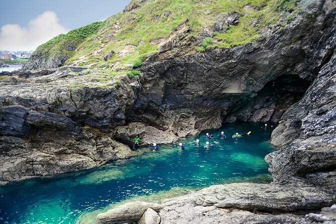 Coasteering Experience in Newquay - Swimming, jumps, and the deep-water gully