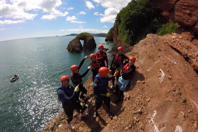 Coasteering Geopark Adventure In Torquay - From Maidencombe village to the water