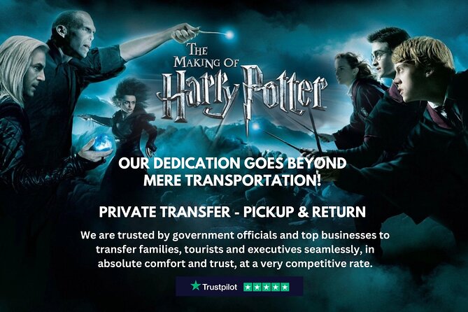 Harry Potter Tour of Warner Bros Studio Transfer - Pickup Return - A private ride to the real Hogwarts sets