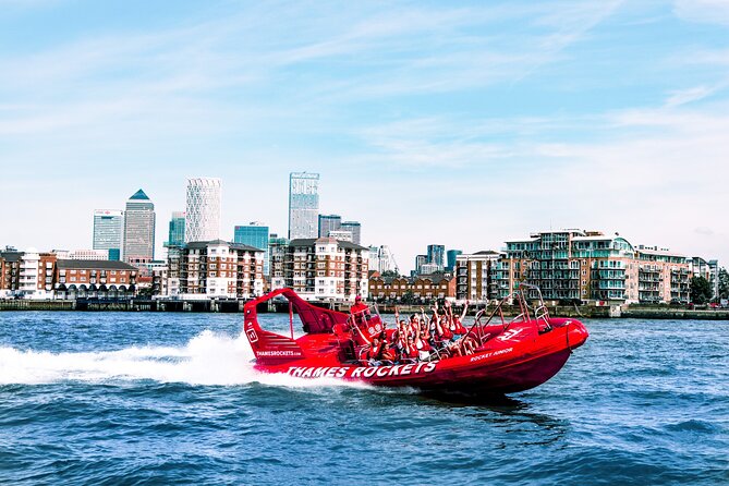 High-Speed Thames River Speedboat in London - Westminster and the first London views