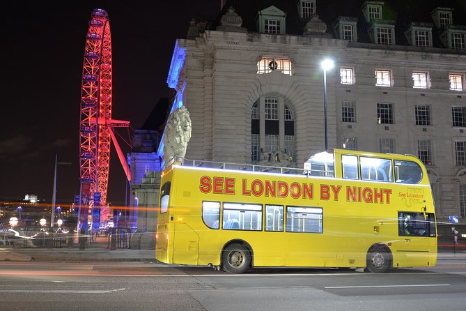 London by Night Sightseeing Tour - Open Top Bus - Tower Bridge and the Thames after dark