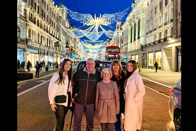 London Christmas Lights Guided Tour by Cab - Mayfair: hotel lights, clubs, and polished Christmas style
