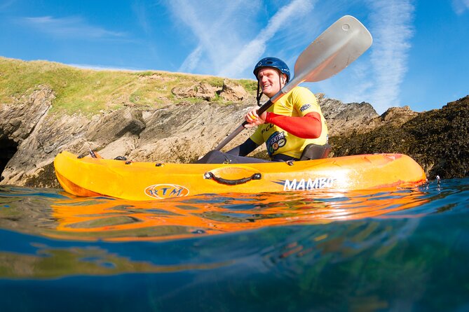 Sea Kayak Lesson & Tour in Newquay - Following the guide around caves and coves