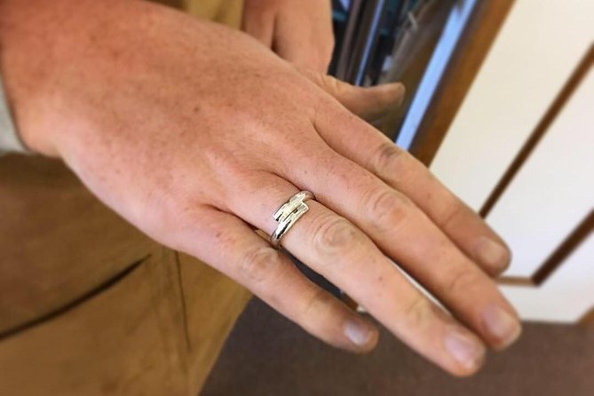Silver Ring Workshop in Kent, England - Soldering the join
