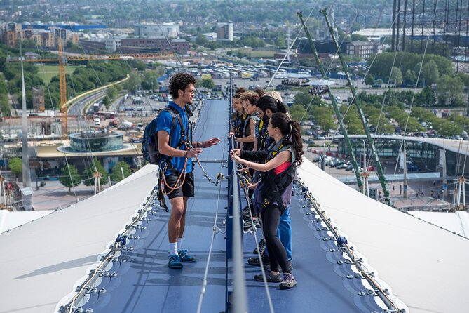 Up at The O2: Daytime Climb with Guided Tour with Panoramic Views - Reaching the 52-metre summit