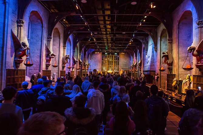 Warner Bros. Studio Harry Potter Tour with Superior Transport from London - The Great Hall sets the mood