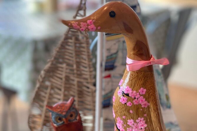 Wooden Duck Painting or Pottery Painting-Take item home same day - Taking your time with colour and pattern